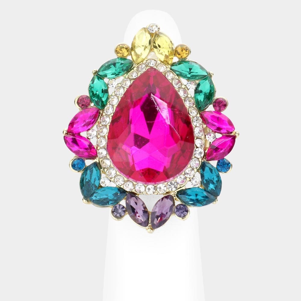 Vibrant Multicolor Gemstone Ring